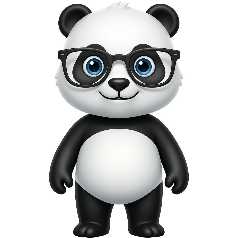 panda à lunette emoji