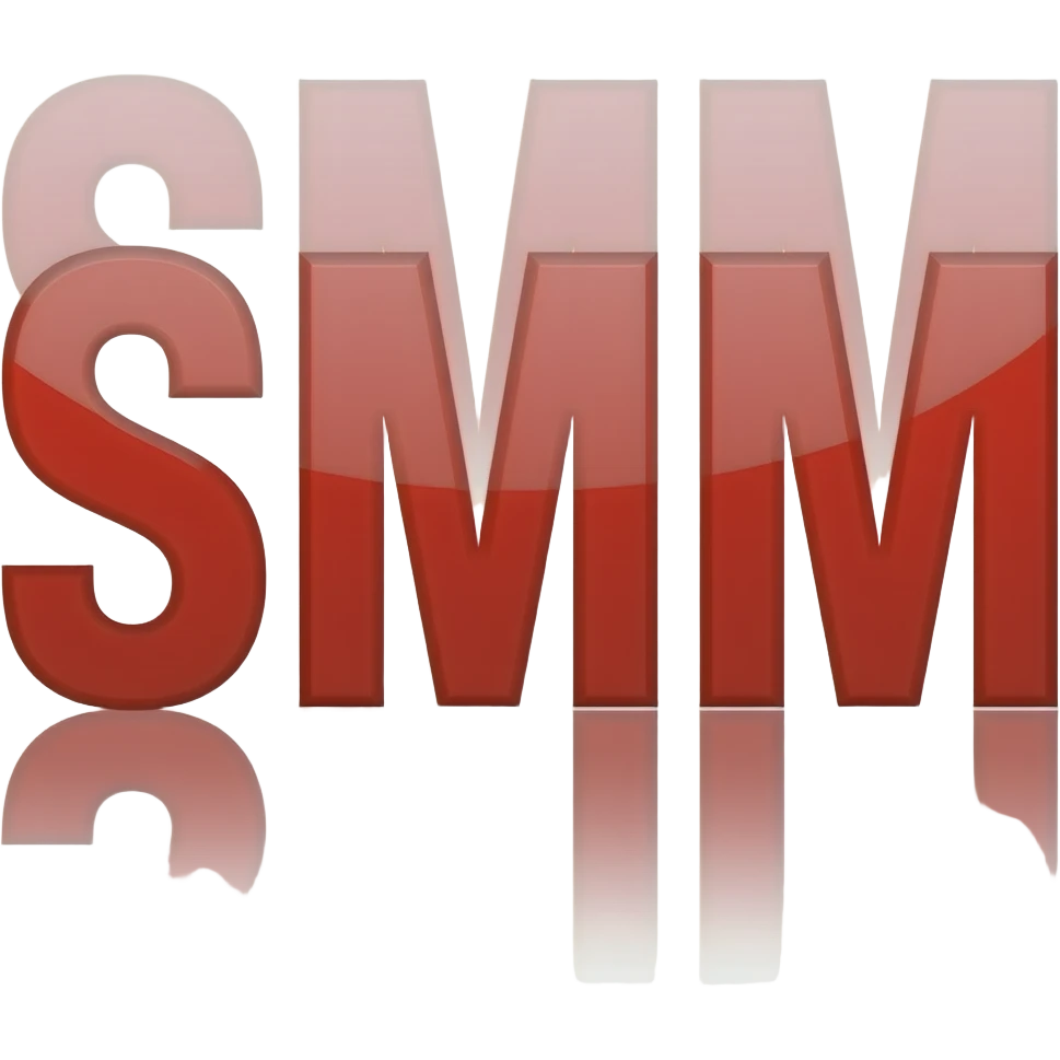 The lettering SMM in red emoji