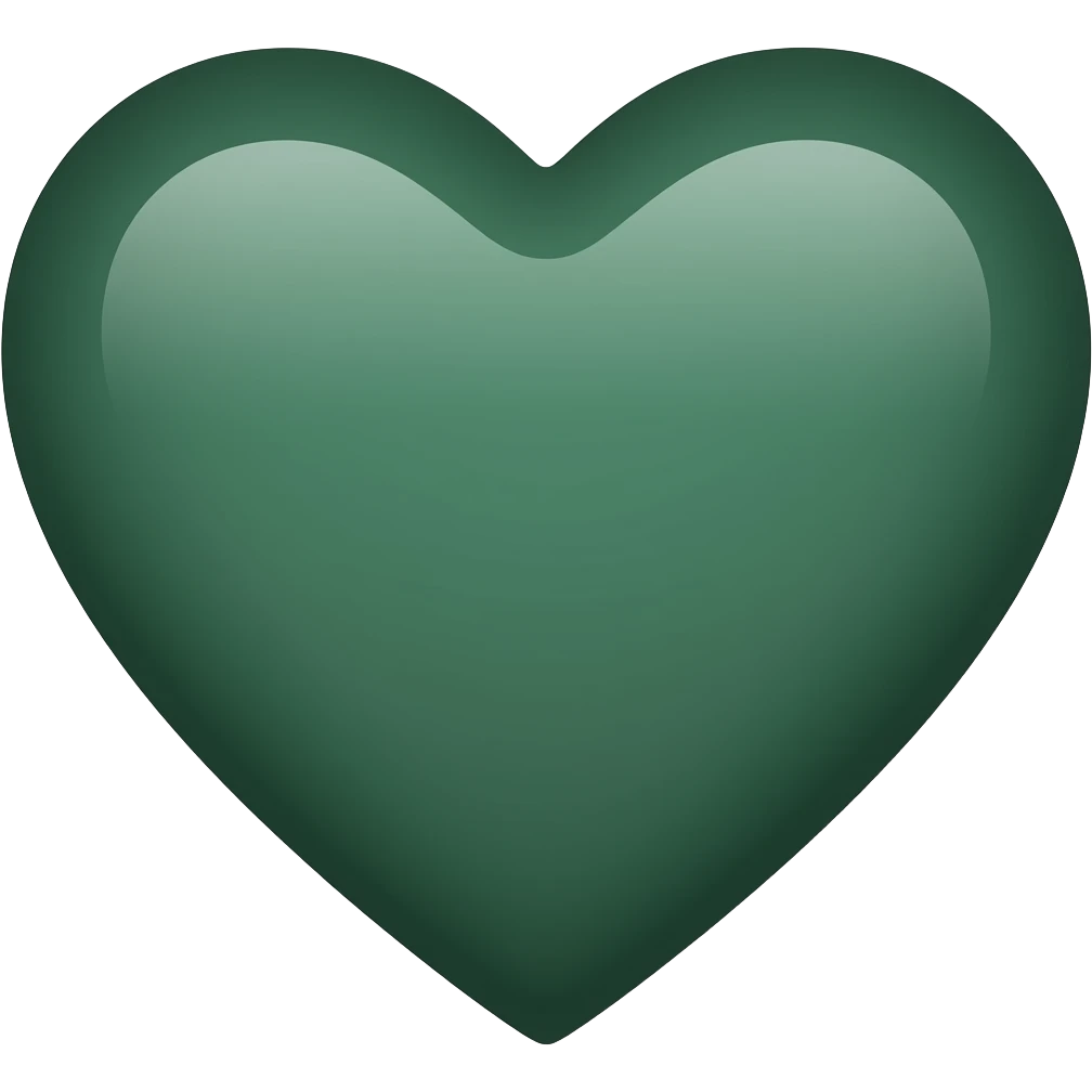 Very dark green heart emoji