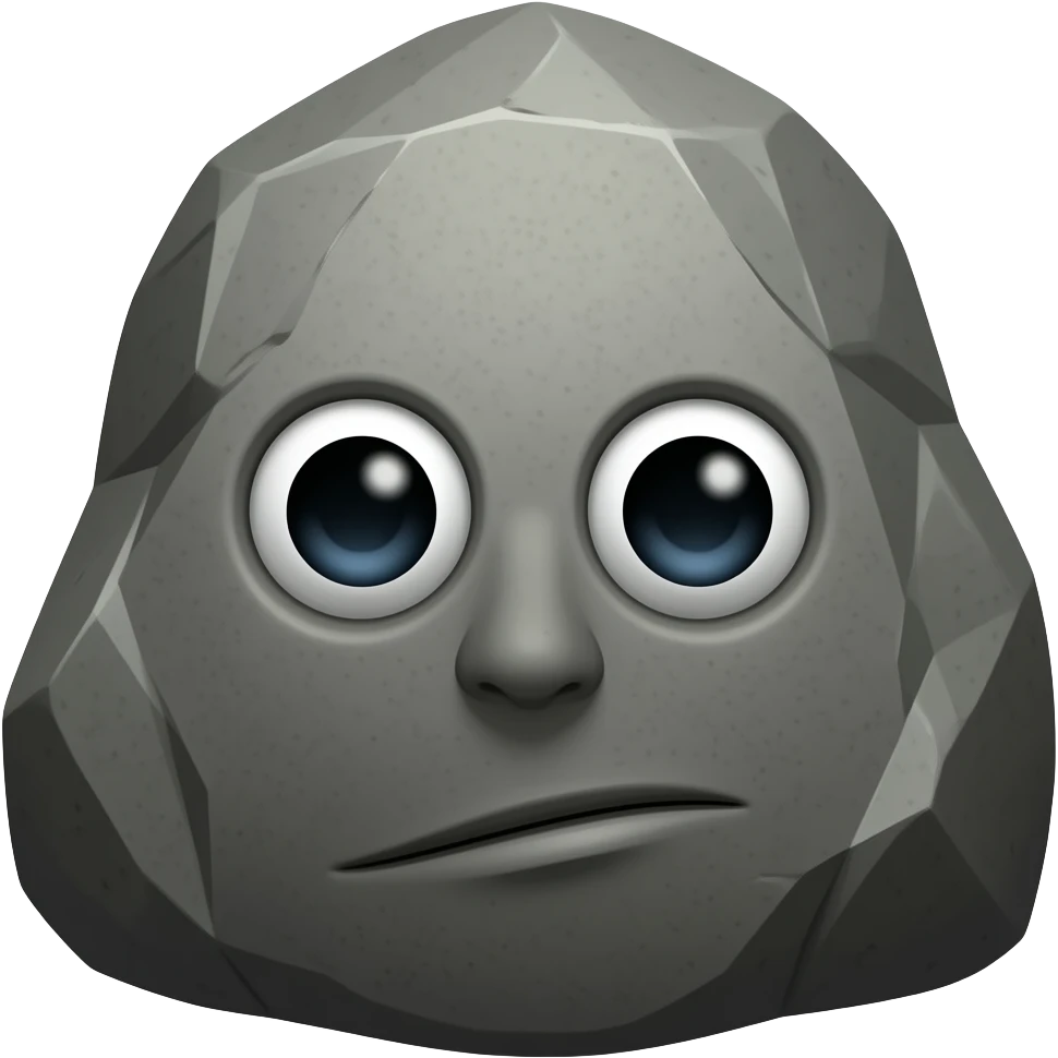 dark face rock emoji