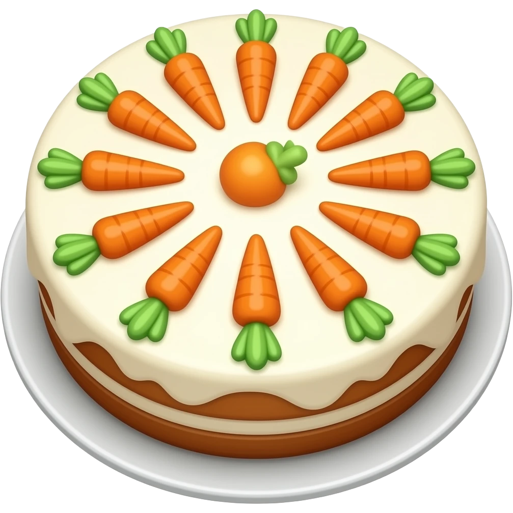 torta di carote intera vista dall'alto emoji