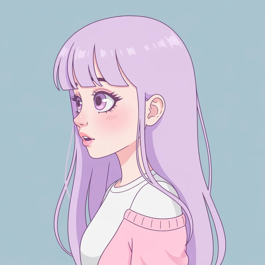 pastel horror profile picture, cute, expressive, minimal, variation 2 emoji