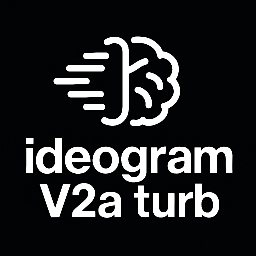 recreate this logo with text of "ideogram V2a turb", MAKE IT FIT IN SQAURE  emoji