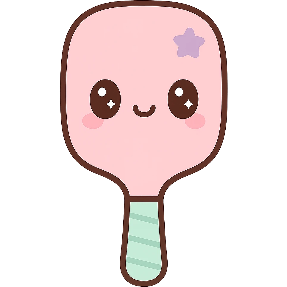 pickleball paddle kawaii style emoji