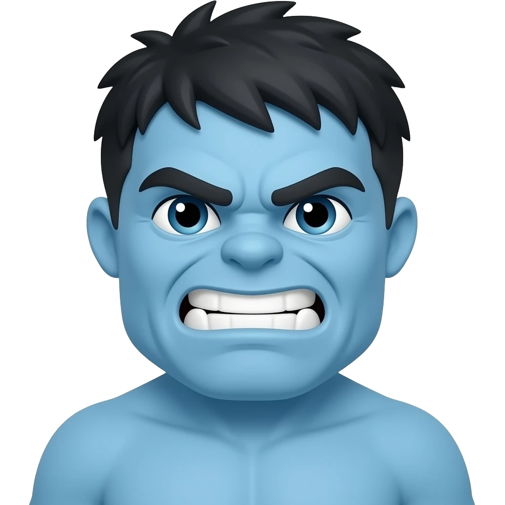 friendly blue hulk emoji