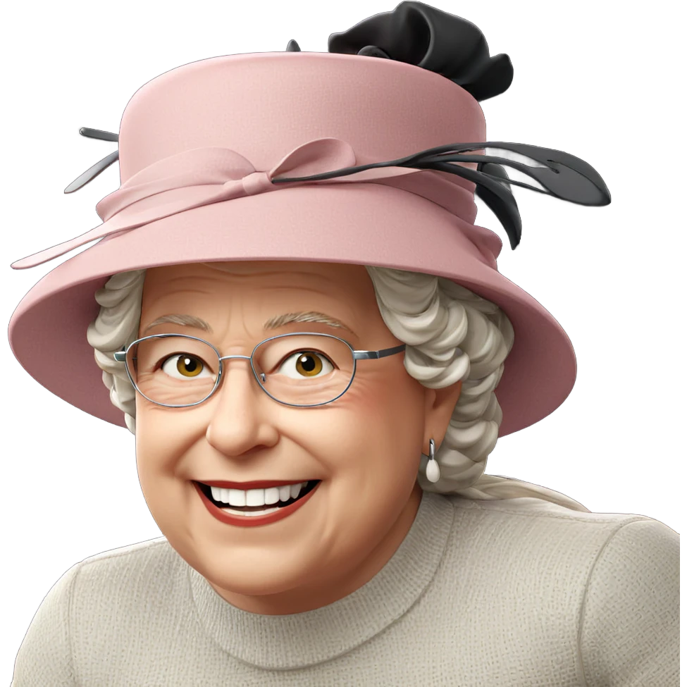 happy girl in stylish hat emoji