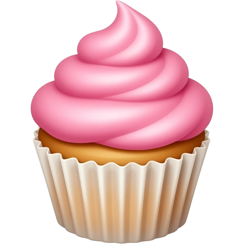 Cupcake with pink icing emoji