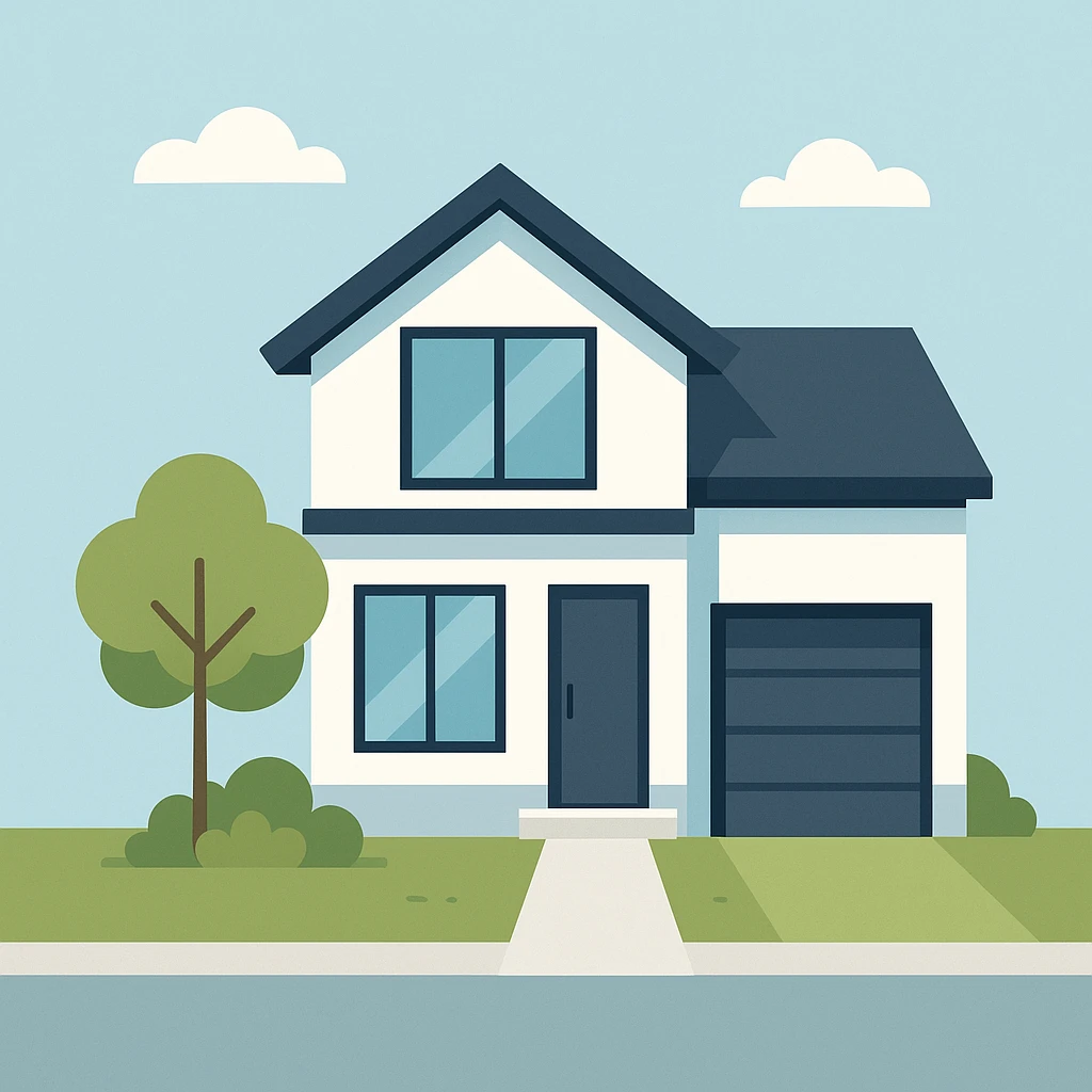 Flat design style house emoji