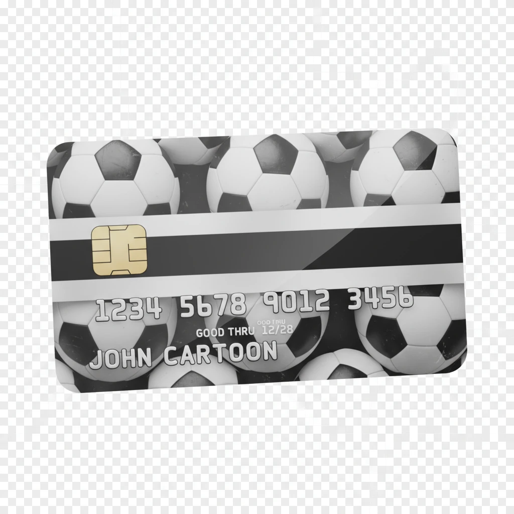 Используя слегка мультяшную, но при этом объемную стилистику cгенерируй кредитную карту, прозрачный фон emoji