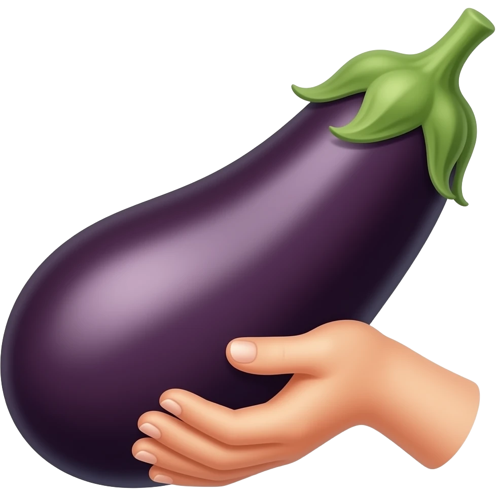 Women hand aroud 🍆 emoji