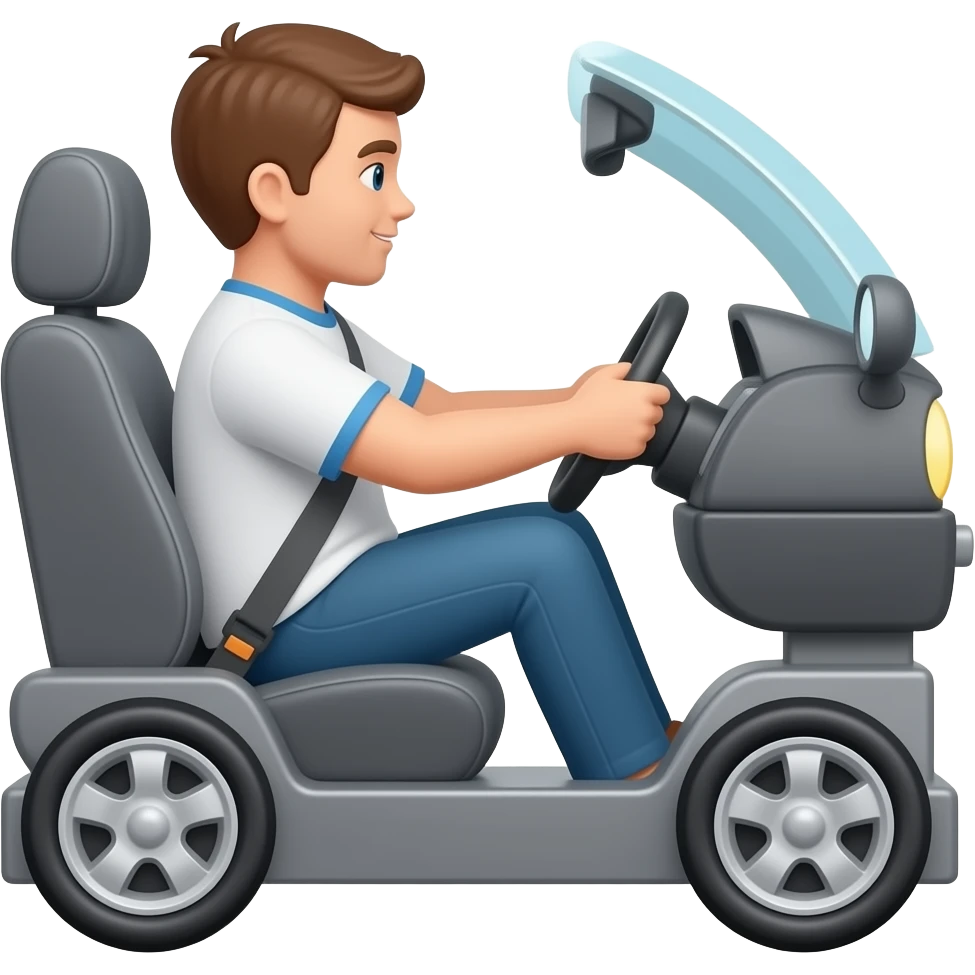 person driving a car emoji