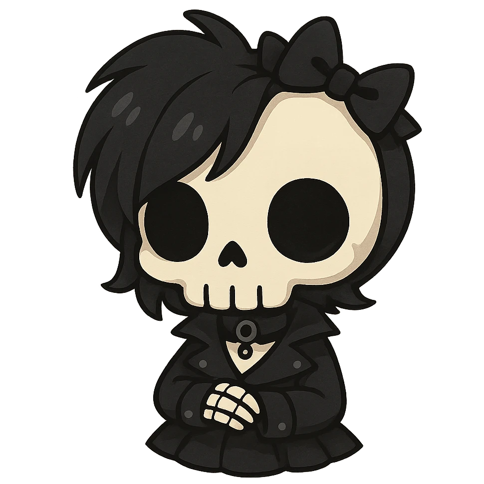 Goth black object emoji