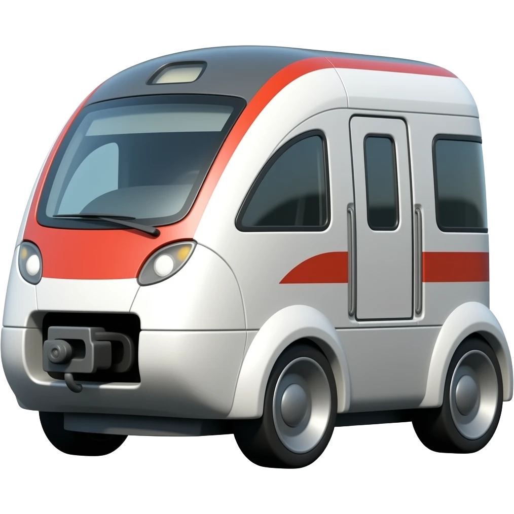 Train mixed with a car emoji