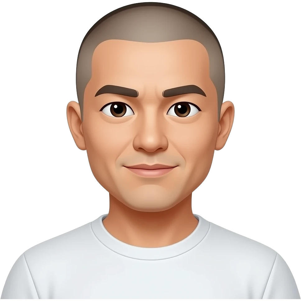 30s east asian men shaven buzz cut emoji