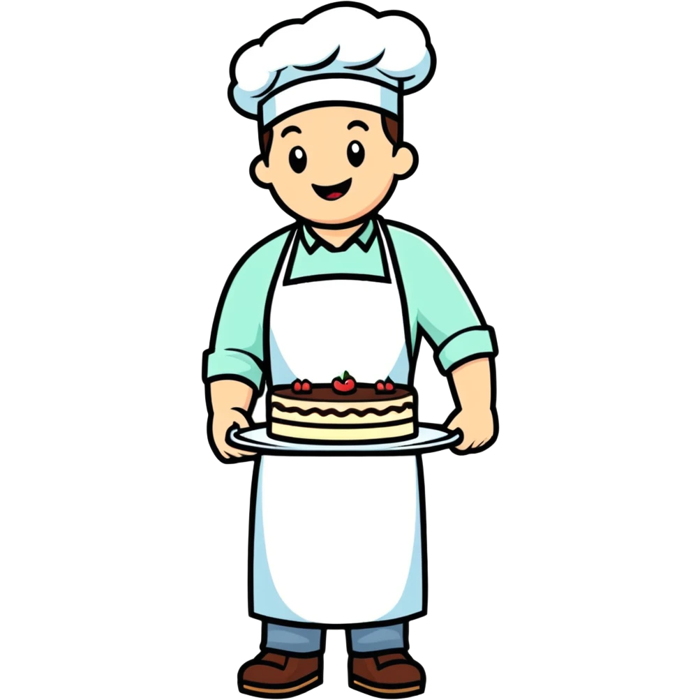 baker making cake emoji