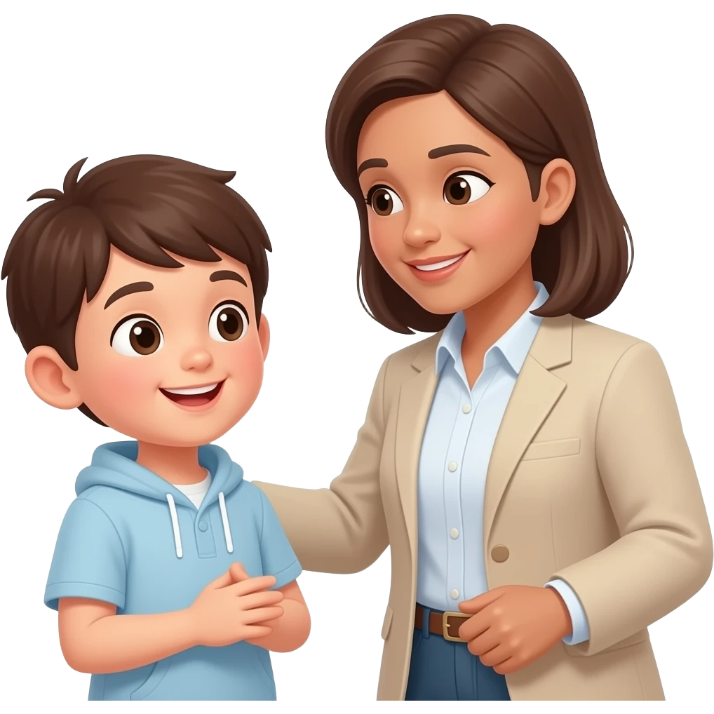a child talking to a trusted adult emoji