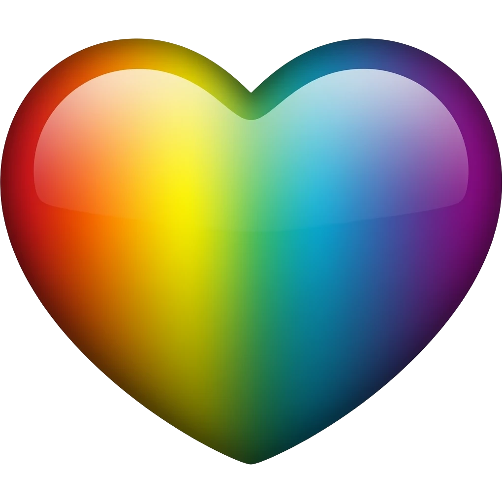 Progress flag heart red, orange, yellow, green, blue, violet, white, pink, light blue, brown, black emoji