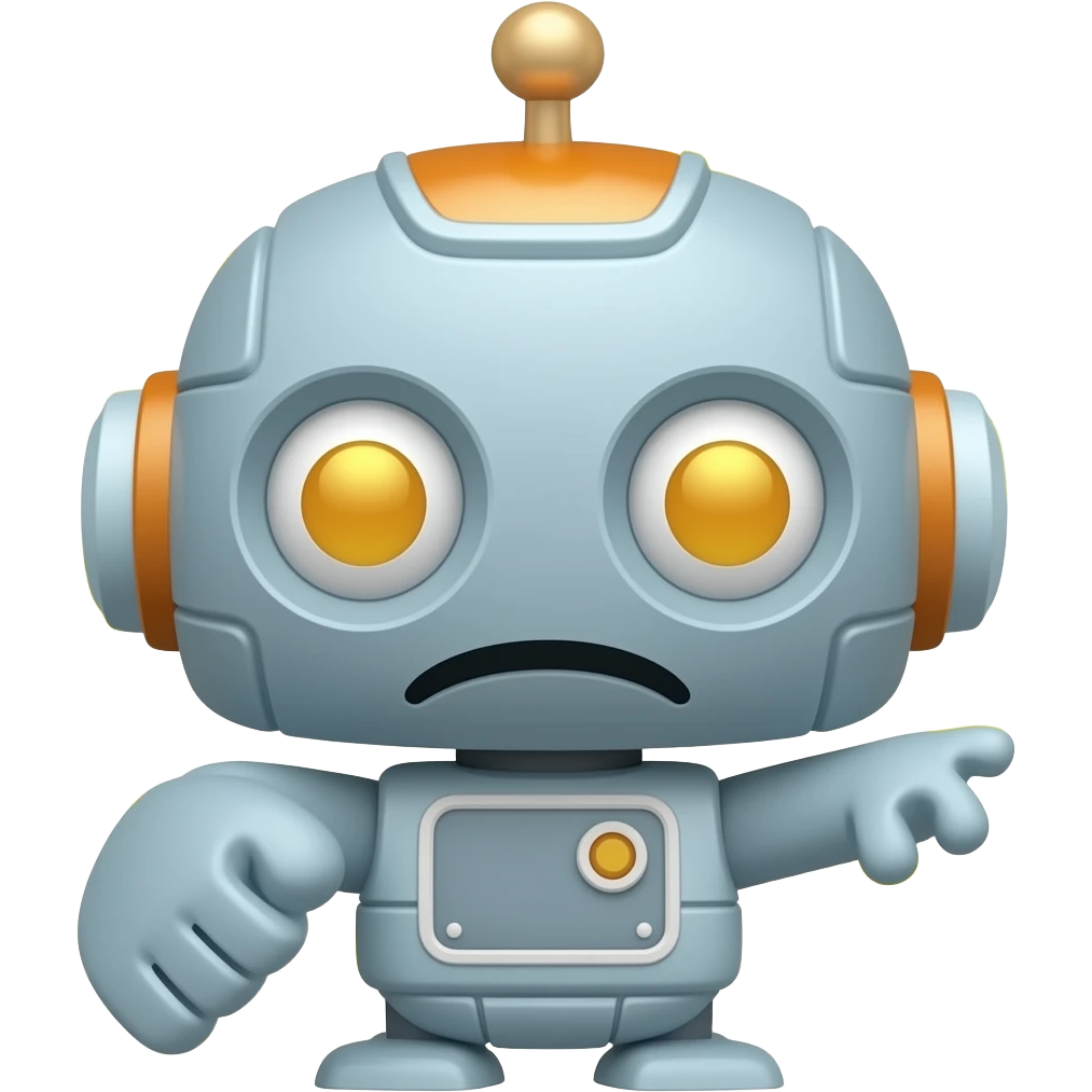 Robot saying loser emoji