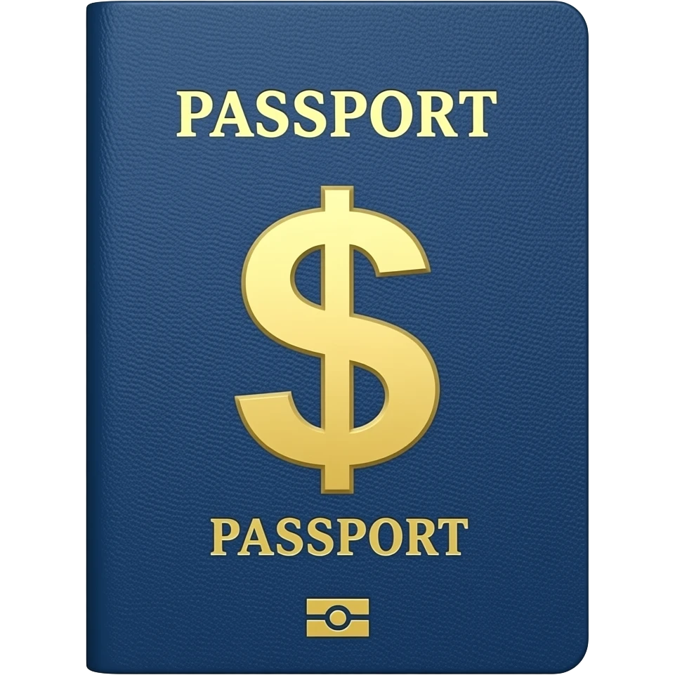 money with ‘Toss’ written instead of a dollar sign and a blue passport emoji