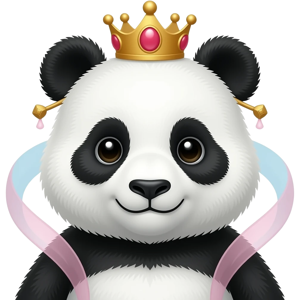 Chinese Princess with panda closeup emoji
