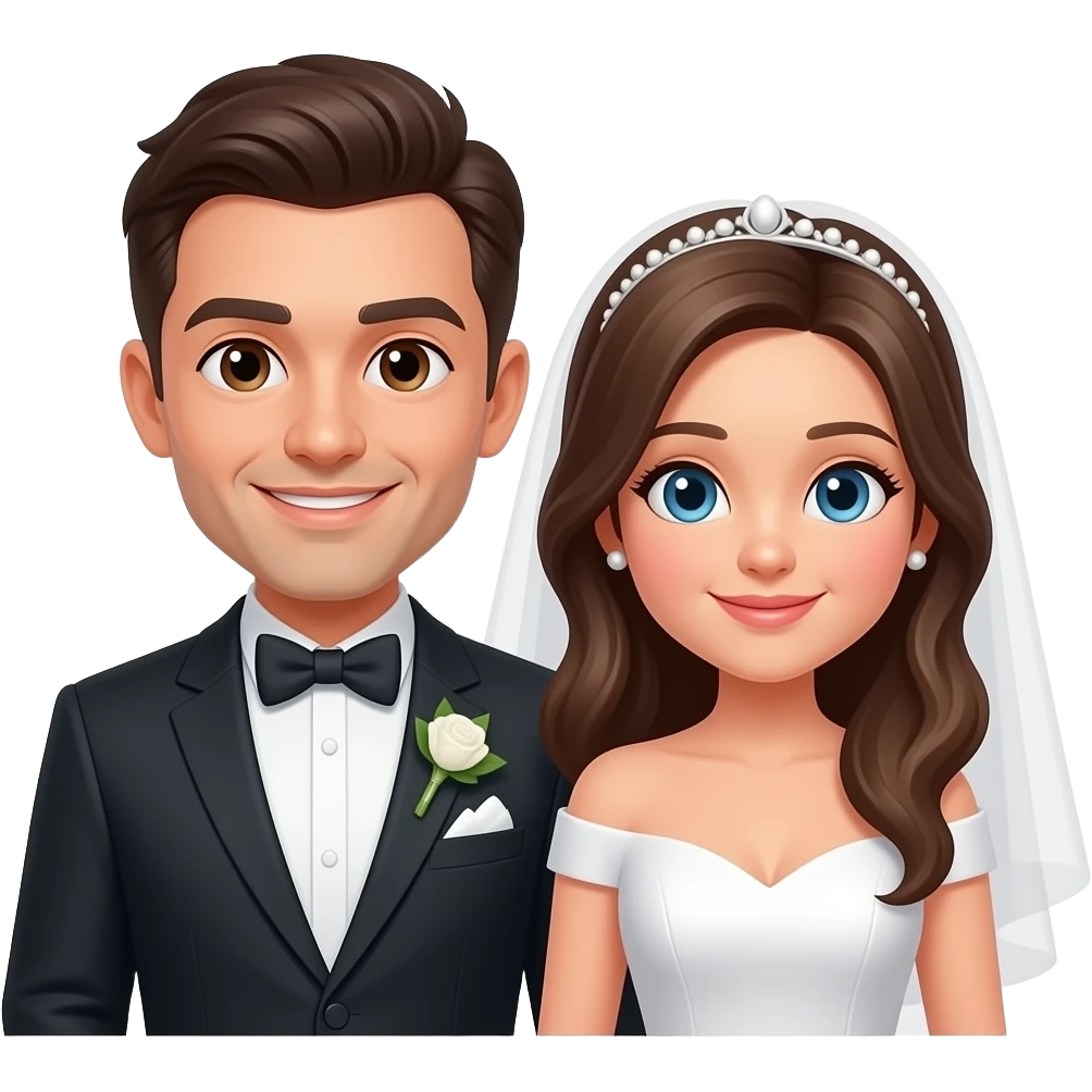Hombre y mujer se casan emoji