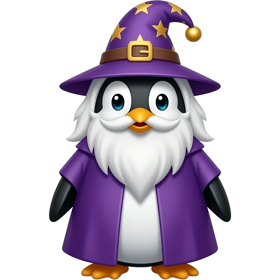 Penguin Wizard emoji