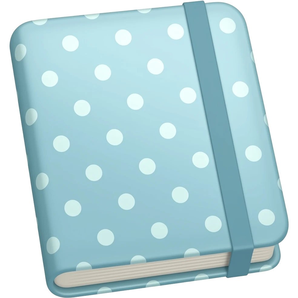 Journal aesthetic polkadots  light blue emoji