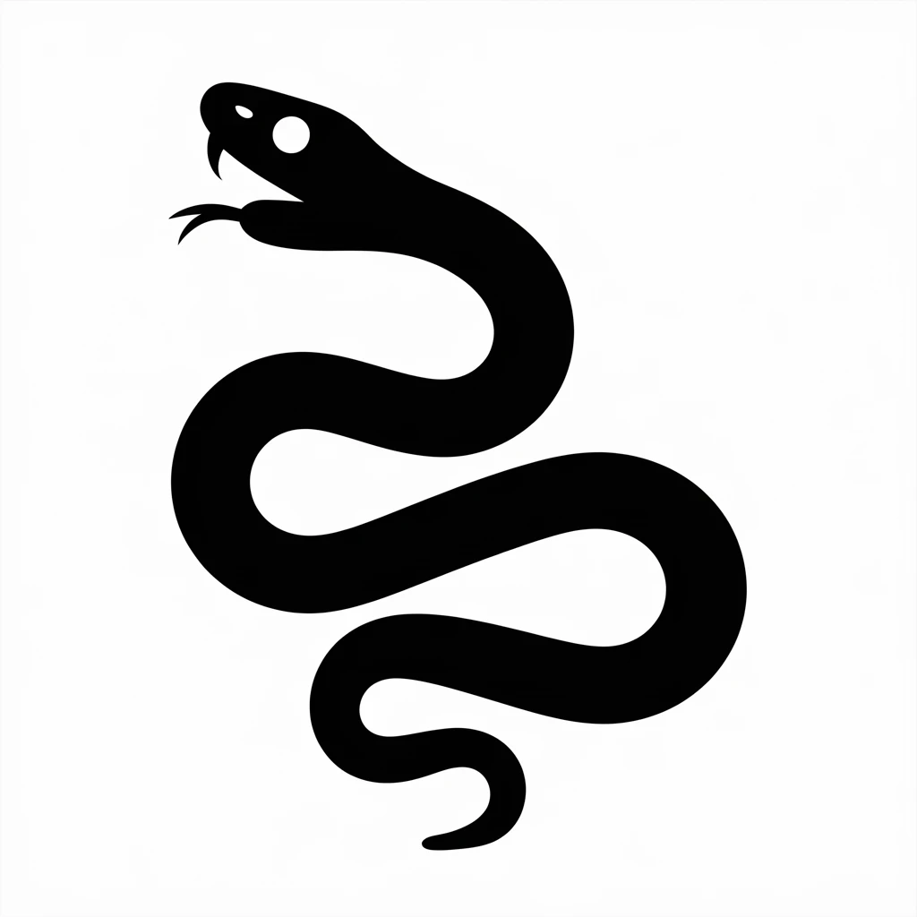 Snake icon black silhouette emoji