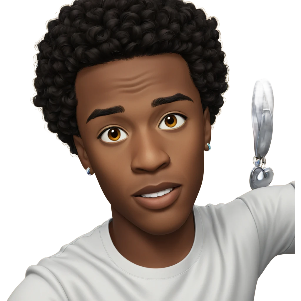 dark-skinned boy with earrings emoji