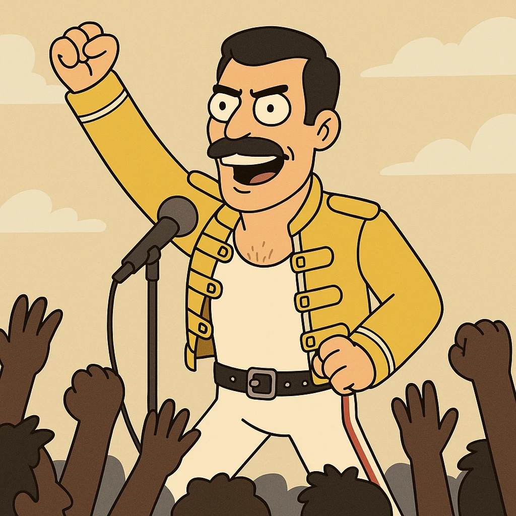 freddie mercury last days pumping the people that shearing  emoji
