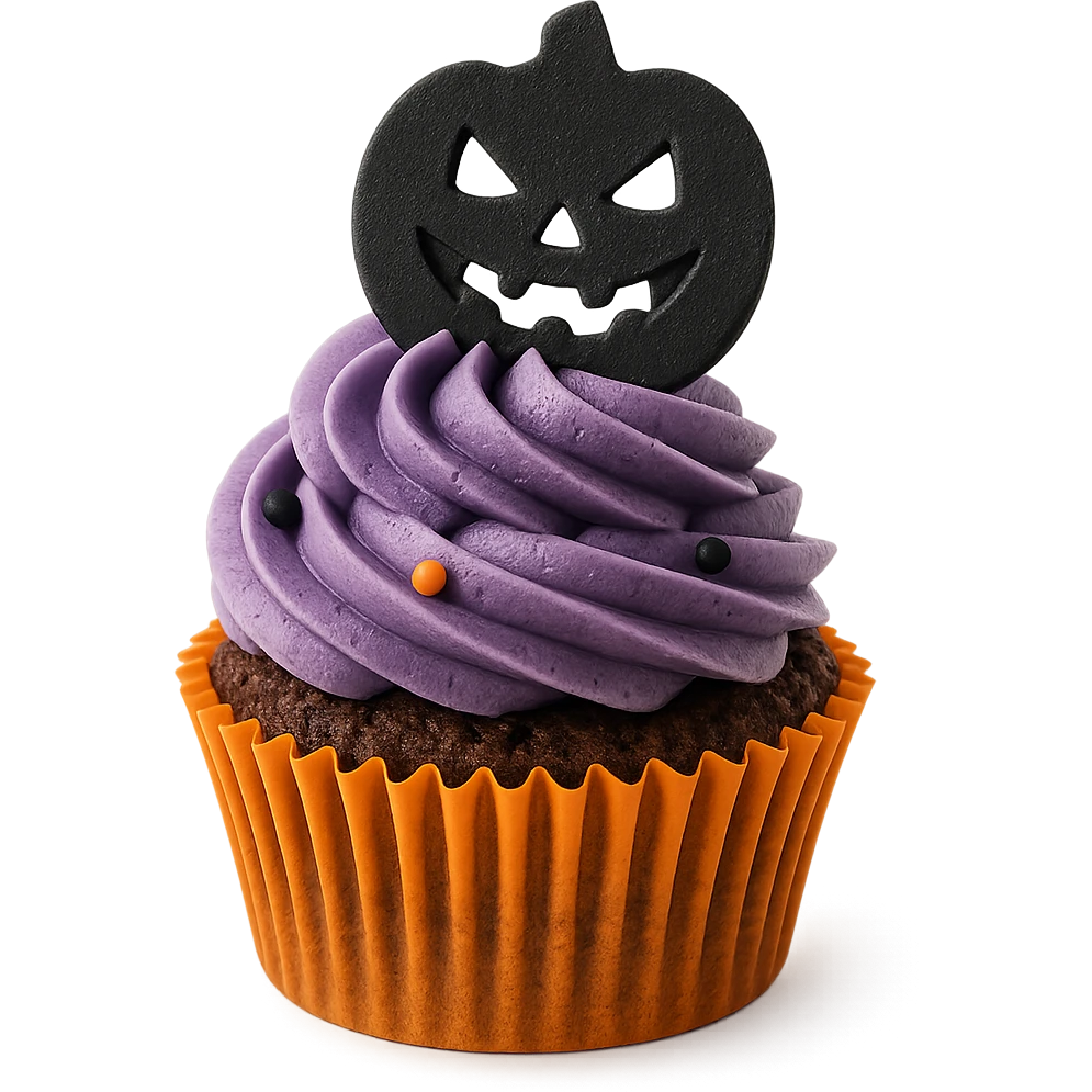 Halloween cupcake, remove background emoji
