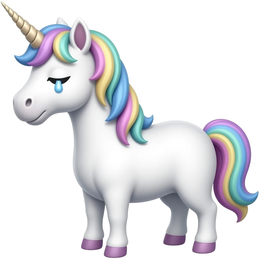 sad unicorn emoji