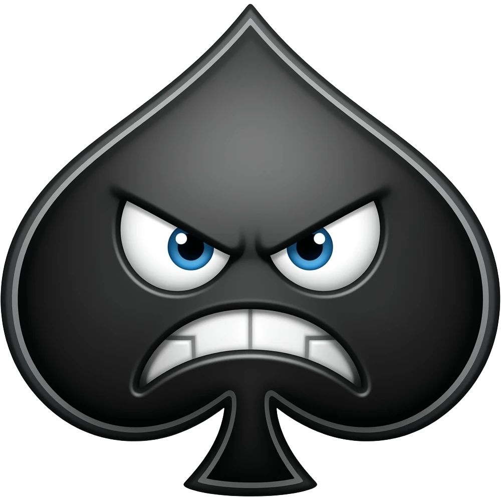 Angry Character cartoon emoji spade emoji