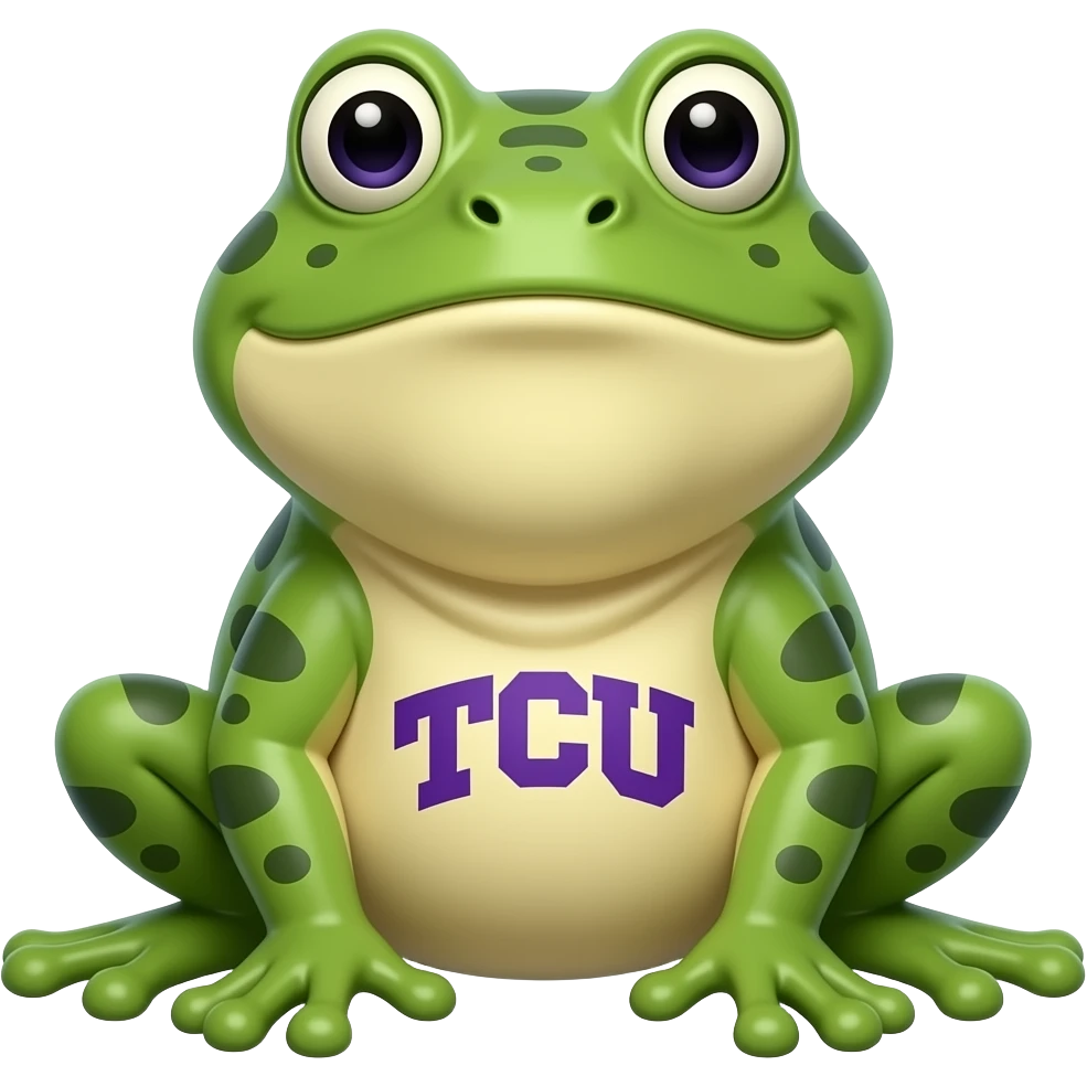 Tcu college horned frogs not scary, really animated emoji