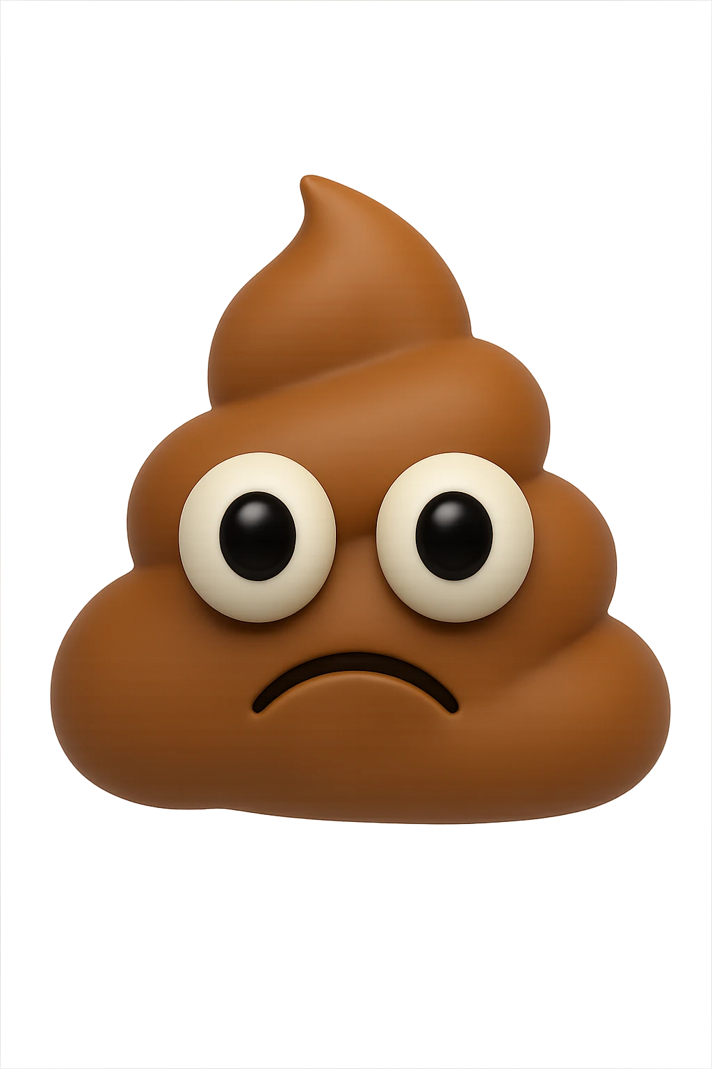 emoji 3d stile iphone con cacca triste e occhi 3d emoji