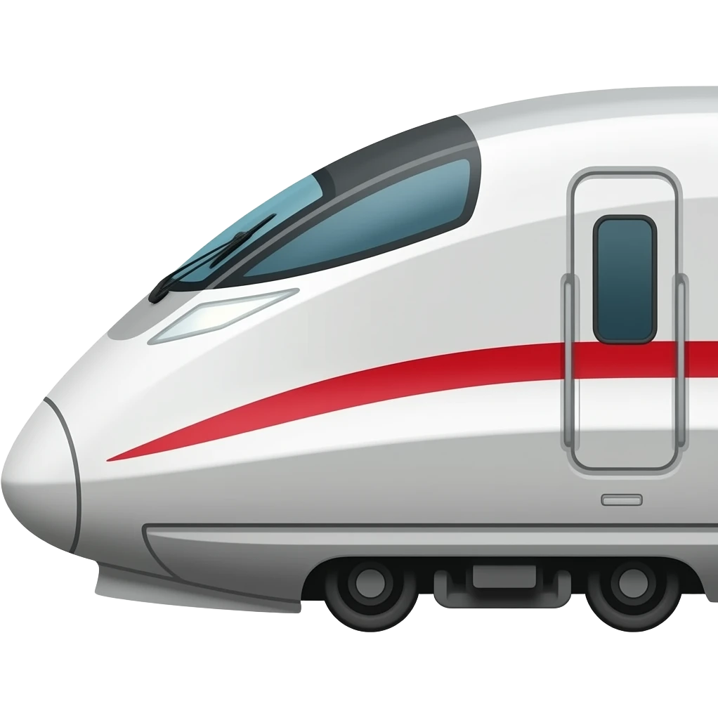 Bullet train on the side view emoji