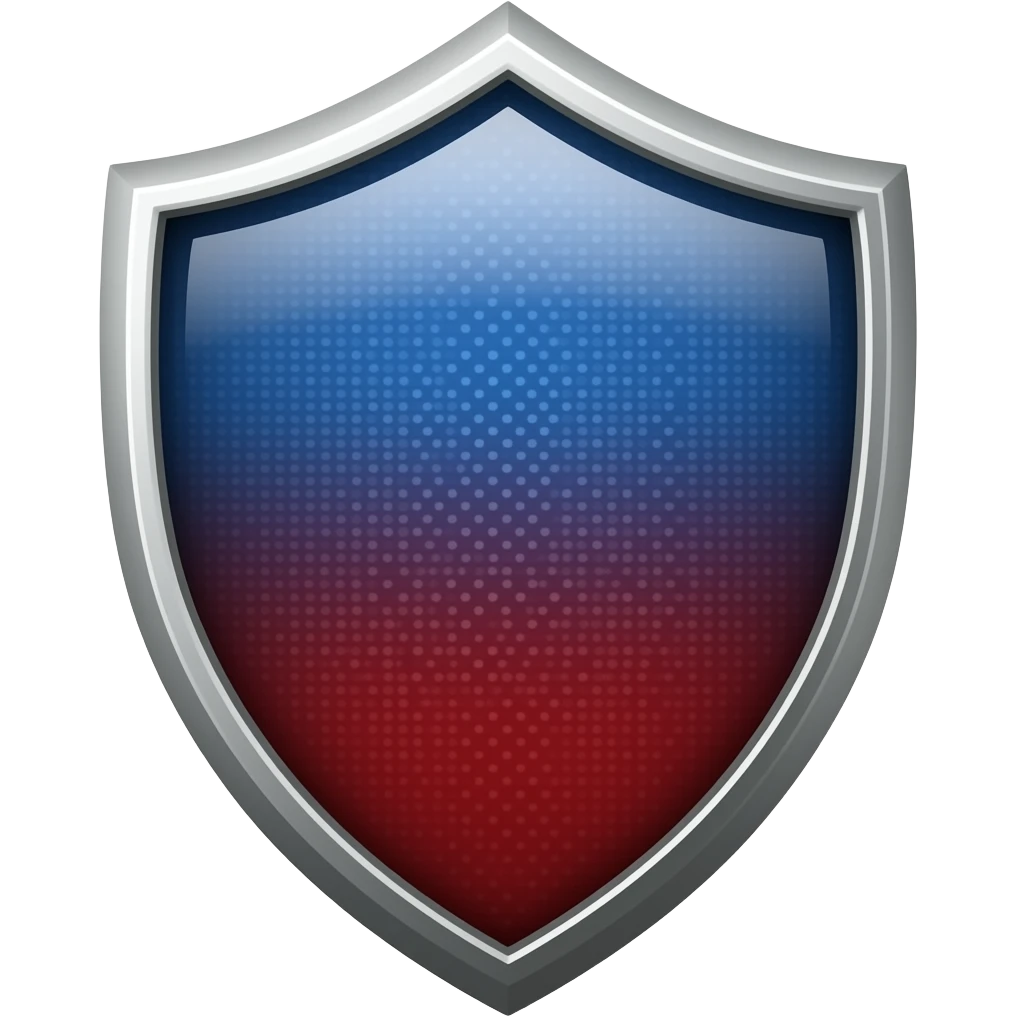 dark blue and red gradient shield emoji