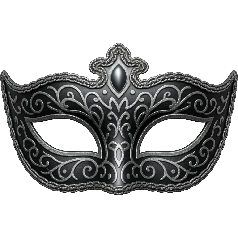 Black Masquerade mask emoji