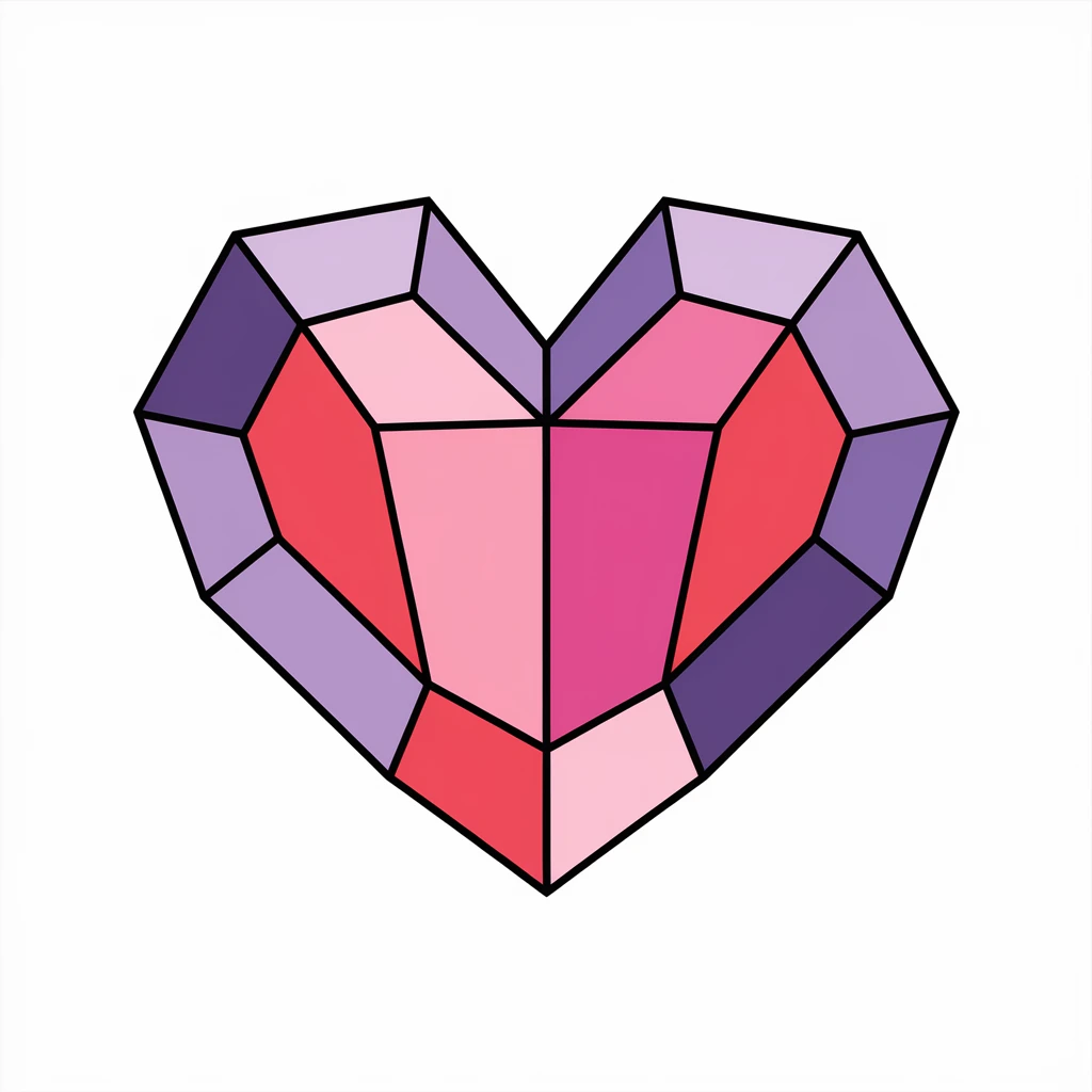 heart with a crystal texture emoji
