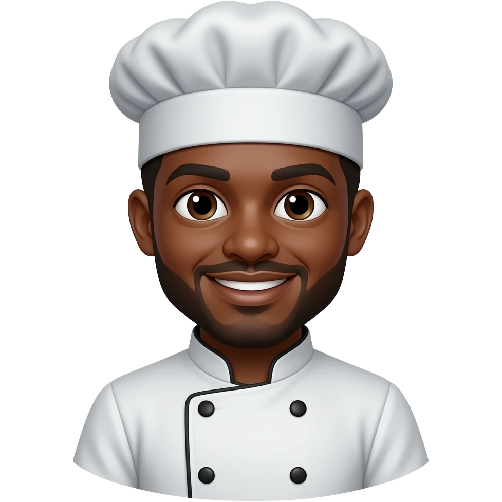 Black Executive sou chef emoji