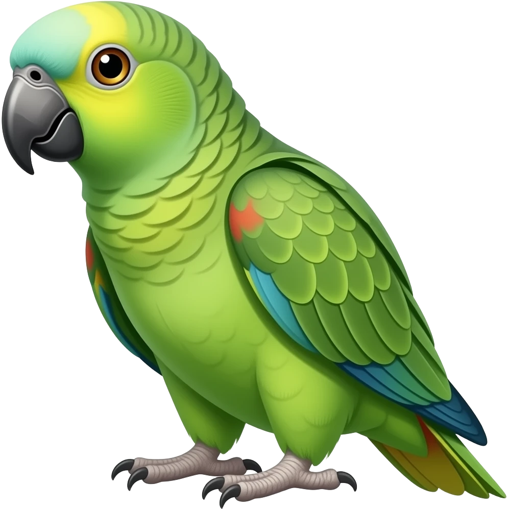 biologist haging green parrot emoji