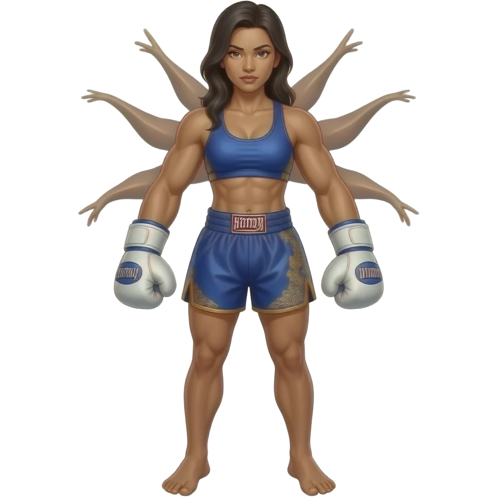 tan sexy female Muay thai monster More monster emoji