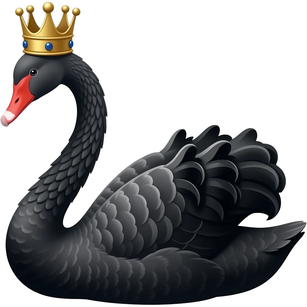 Queen black swan emoji