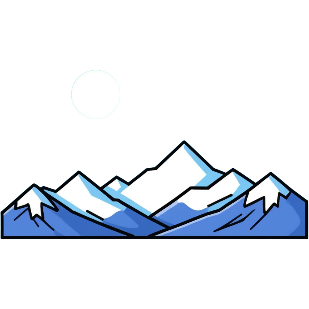 Mountain range with snow peaks emoji