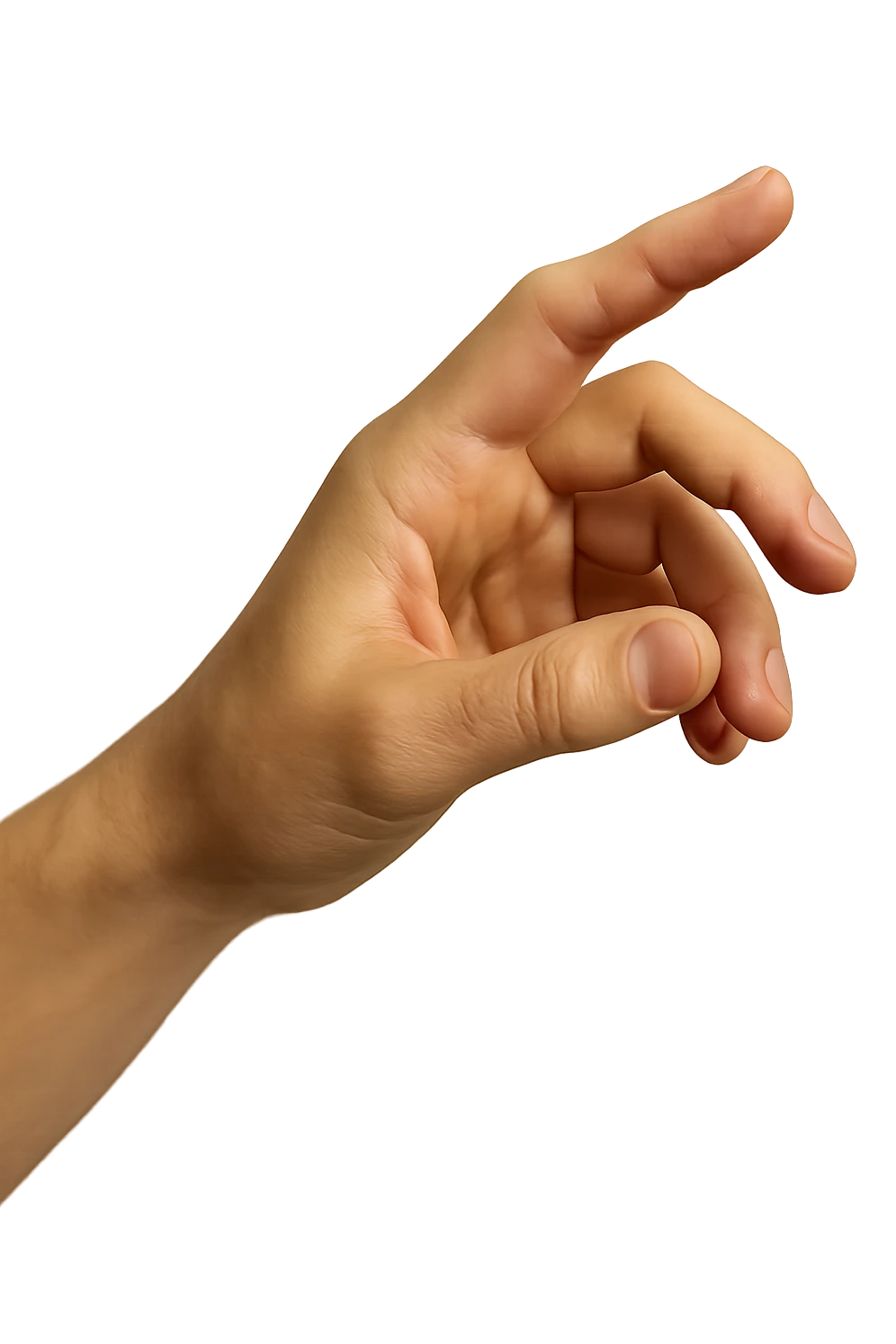 mano che sta per toccare qualcosa emoji