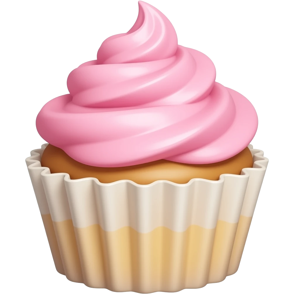 Cupcake with pink icing emoji
