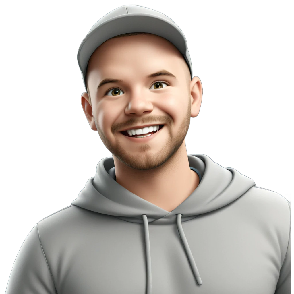 smiling boy in grey hoodie emoji