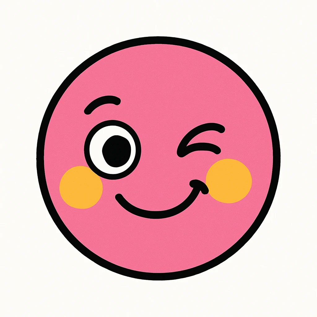 pink winking emoji emoji