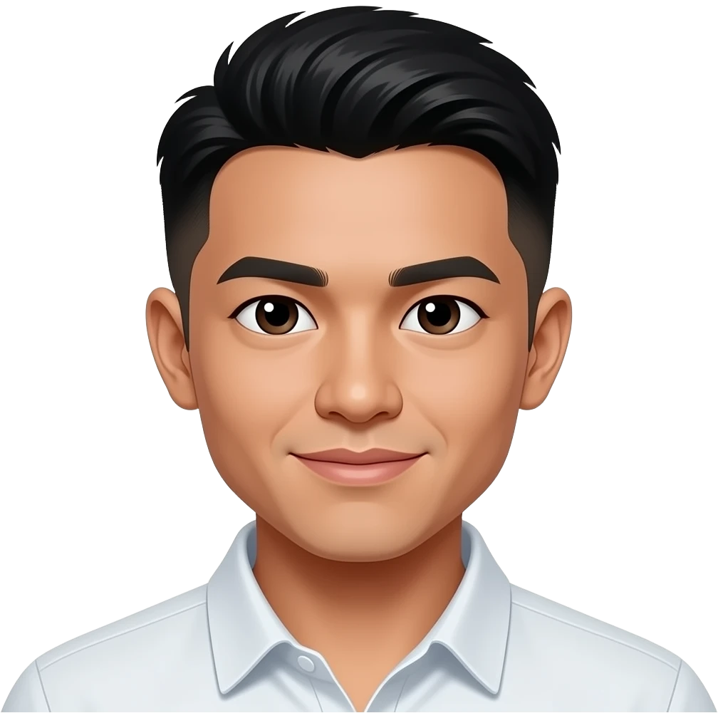 25 year old fade hair cut Filipino man emoji