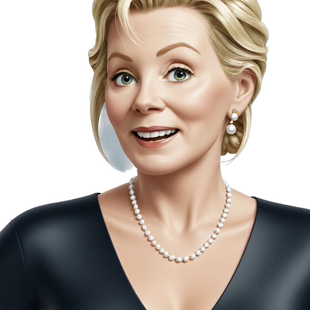 blonde girl with pearl jewelry emoji